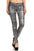 Low Rise Metallic Print Skinny jeans Pants