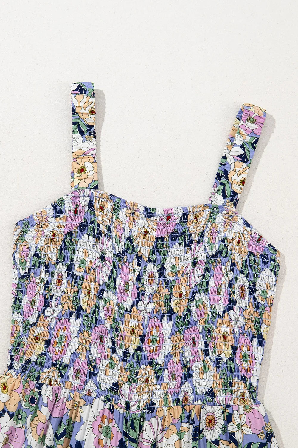 Bloom & Breeze Floral Smocked Jumpsuit