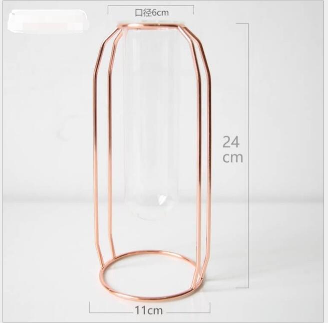 Geometric Rose Gold Vase