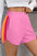 April Color Stripes Elastic High Waist Active Shorts