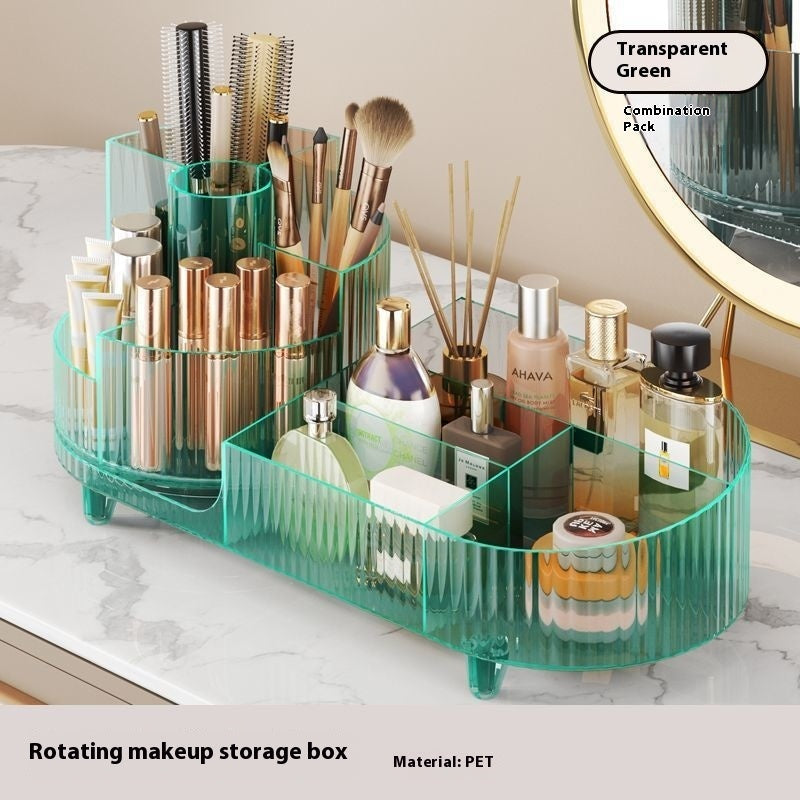 Cosmetics Storage Box Large Capacity Rotatable Dresser Table Lipstick Skin Care Products Transparent Rack Acrylic