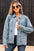 Brooklyn Scallop Trim Button Up Denim Jacket