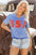 USA Patch Mineral Wash Vintage Graphic Top