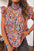 Bright Bloom Ruffle Neck Flutter Sleeve Blouse