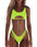 Bikini Women's Solid Color Split Swimsuit Hollow Snake Fabric Swimwear