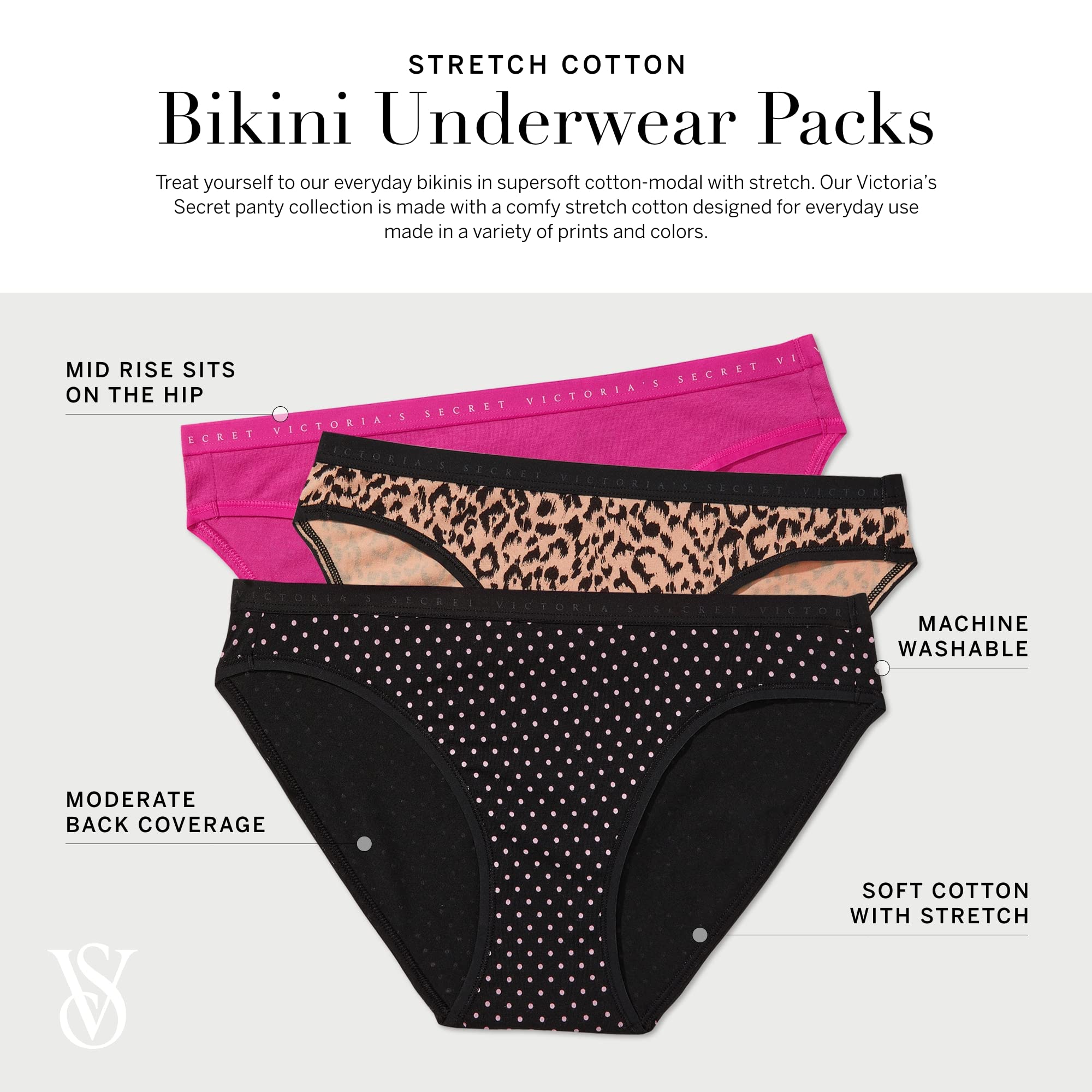 Victoria's Secret 7-Pack Stretch Cotton Bikini Panties