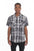 Weiv Men's Casual Short Sleeve Checker Shirts
