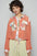 POL Vintage Washed Crochet Hoodie Jacket With Patchwork