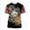 3D Men's T-shirt Samurai Printed T-shirt Loose Round Neck