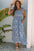 Malka Boho Smocked High Waist Maxi Dress