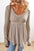 Alexandra Textured Long Sleeve V Neck Babydoll Top