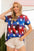 BiBi American Theme Star Pattern Sequin Top