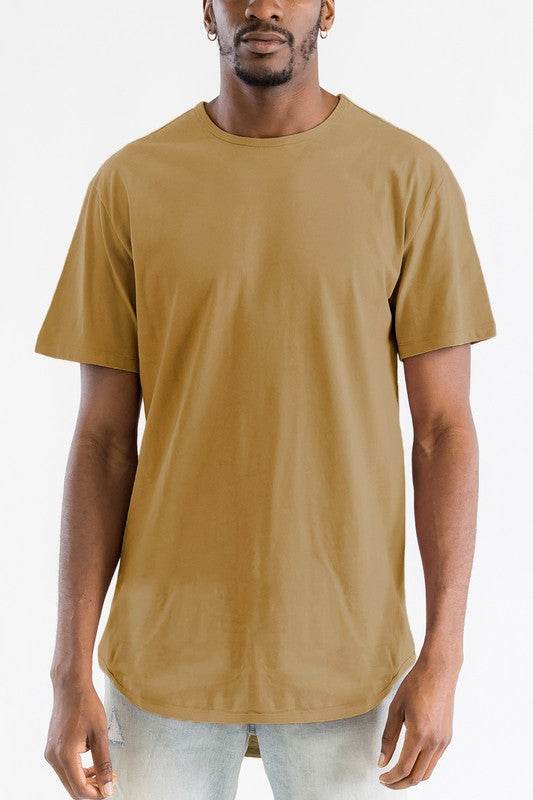 Extended Scallop Round Neck Tshirt