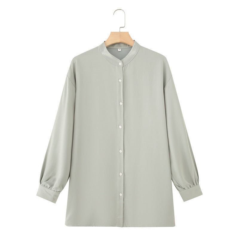 Long Sleeve Shirt Loose Wide Leg Pants Casual Two-piece Suit