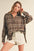 Aemi + Co Side Slit High-Low Plaid Long Sleeve Polo Shirt