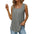 Summer Tank Tops For Women Loose Fit Pleated Square Neck Sleeveless Tops Vest T-shirt