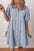 Arya Shirt Collar Button Up Puff Sleeve Tiered Dress