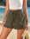 New Loose Linen Leisure Shorts Pocket Solid Color High Waist Wide Leg Pants