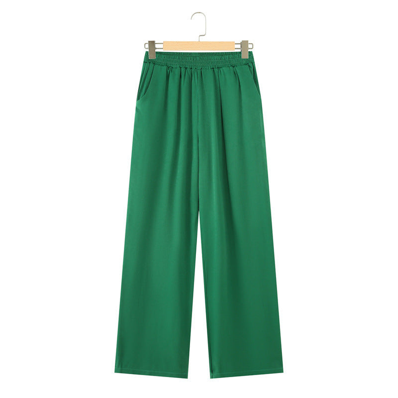 Long Sleeve Shirt Loose Wide Leg Pants Casual Two-piece Suit