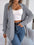 Chunky Knit Open Front Cardigan with Pockets