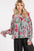 Mittoshop Floral Round Neck Flounce Sleeve Blouse