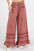 Mittoshop Ruffle Trim Pocket Mineral Wash Wide Leg Pants
