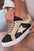 Clare Gold Glitter Star Lace-up Sneakers