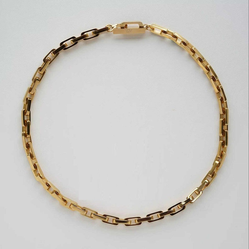 Square 316L Steel Bracelets Necklace For Men And Women