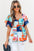 Payton Tropical Flutter Sleeve Babydoll Blouse