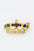 Crystal Crown Brooch