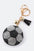 Soft Crystal Soccer Ball Key Charm