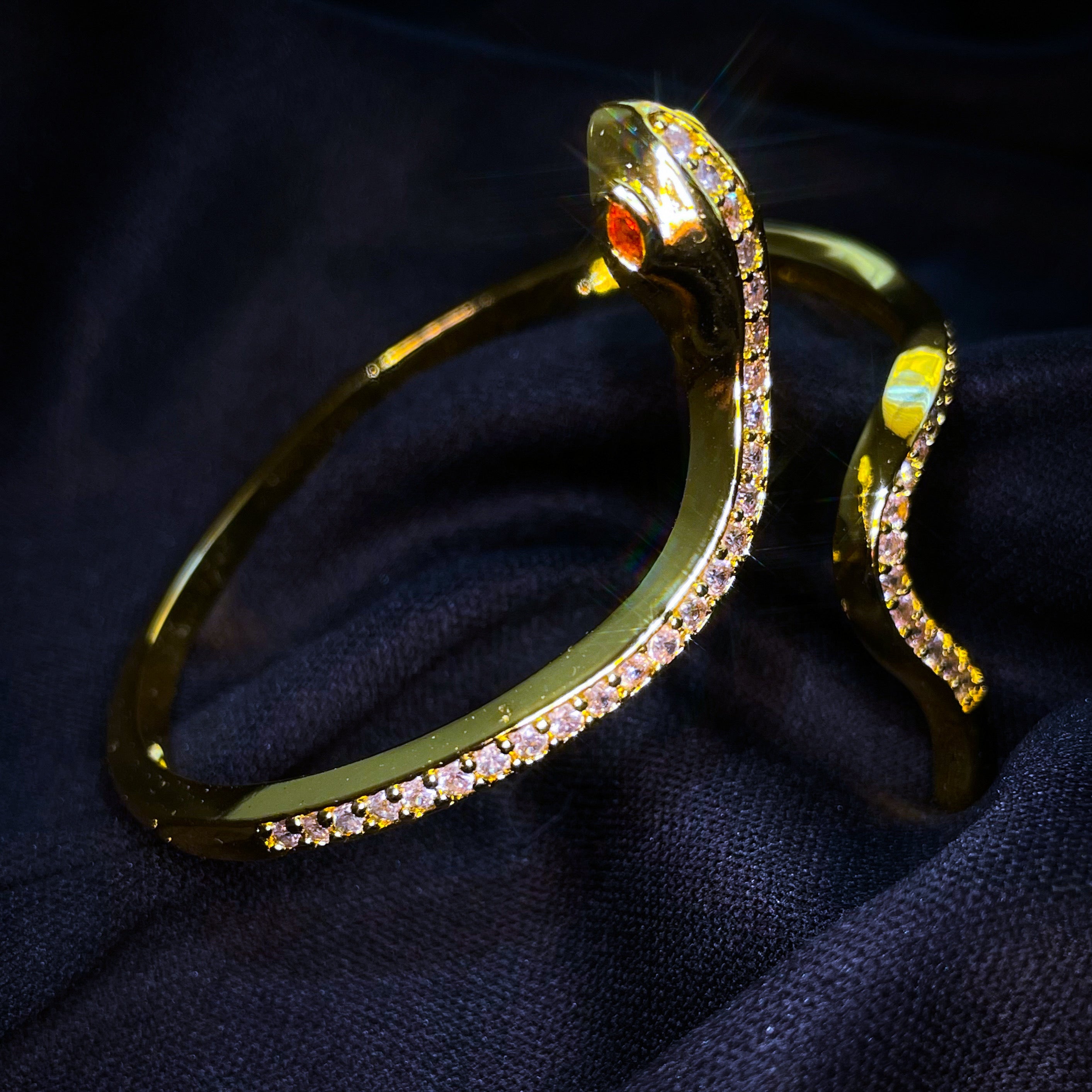 Crystal Snake Bangle Bracelet