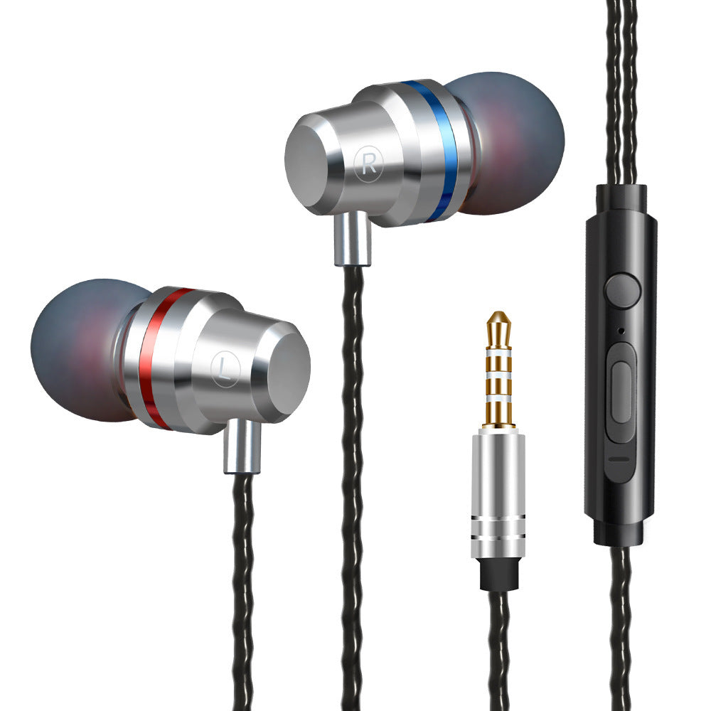 Metal Headphones Heat Tone In-ear Mobile Phone Headphones