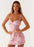 Women's Sequined Embroidered Backless Sling Dress