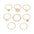 Colorful Stone Metalic Finger Rings Joint Combination Rings For Women Girl Rings