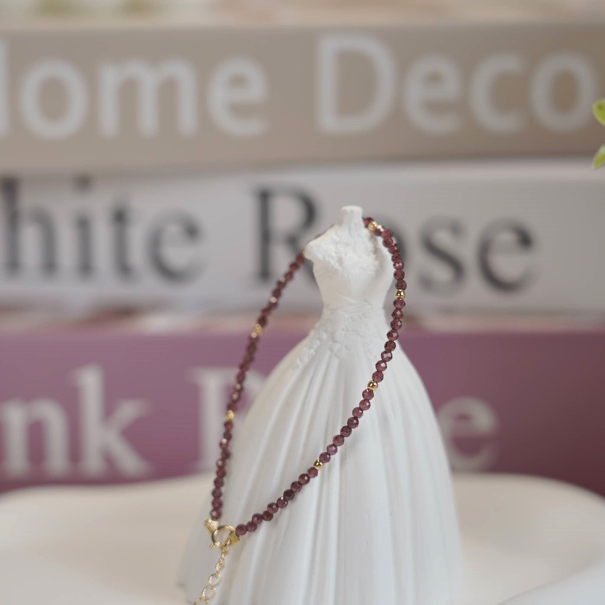 Natural Pearl Bead S925 Silver Bracelet | Natural Gemstone Bead Bracelet | Garnet Black Spinel Amythest Beaded Bracelet