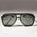 Black Aviator Sunglass with Glass Lenses - Agent Six