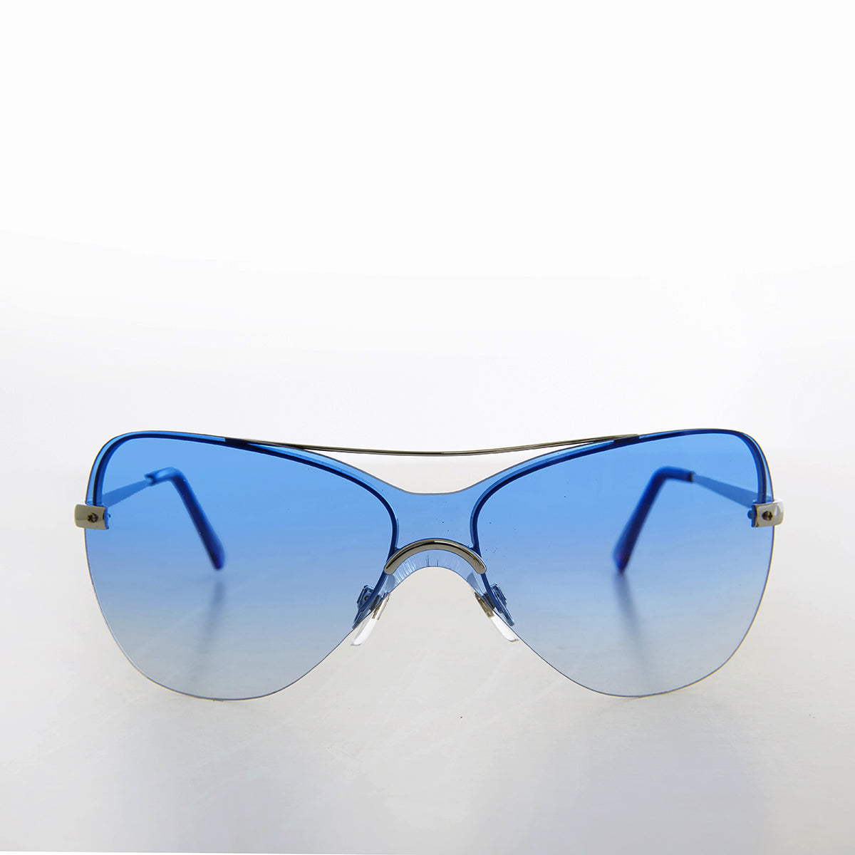 Curved Mono Lens Vintage Sunglasses - Pilar