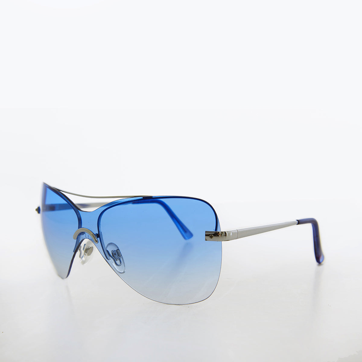 Curved Mono Lens Vintage Sunglasses - Pilar