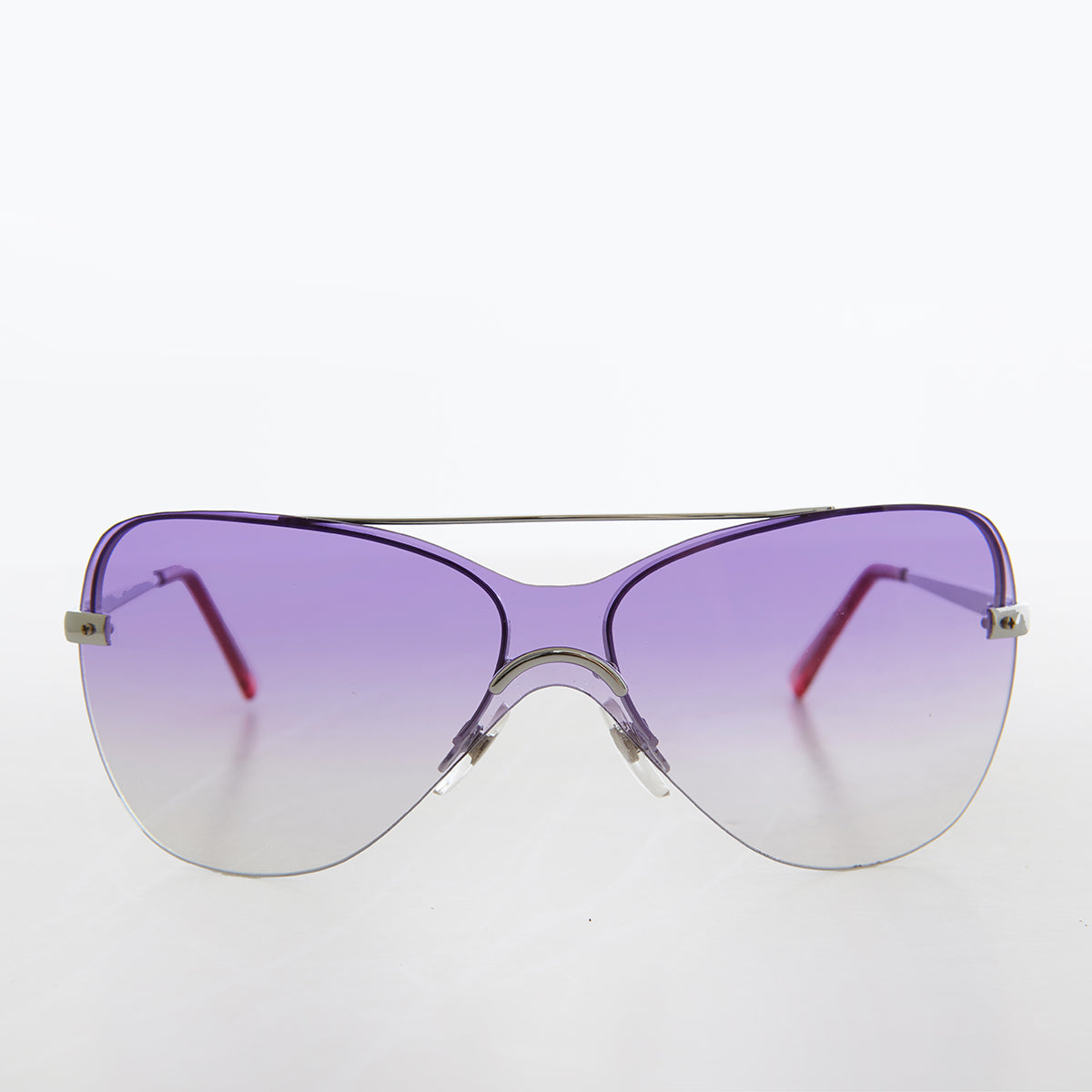 Curved Mono Lens Vintage Sunglasses - Pilar