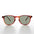 Classic Hipster Mid Century Sunglass with Rivets - Ash