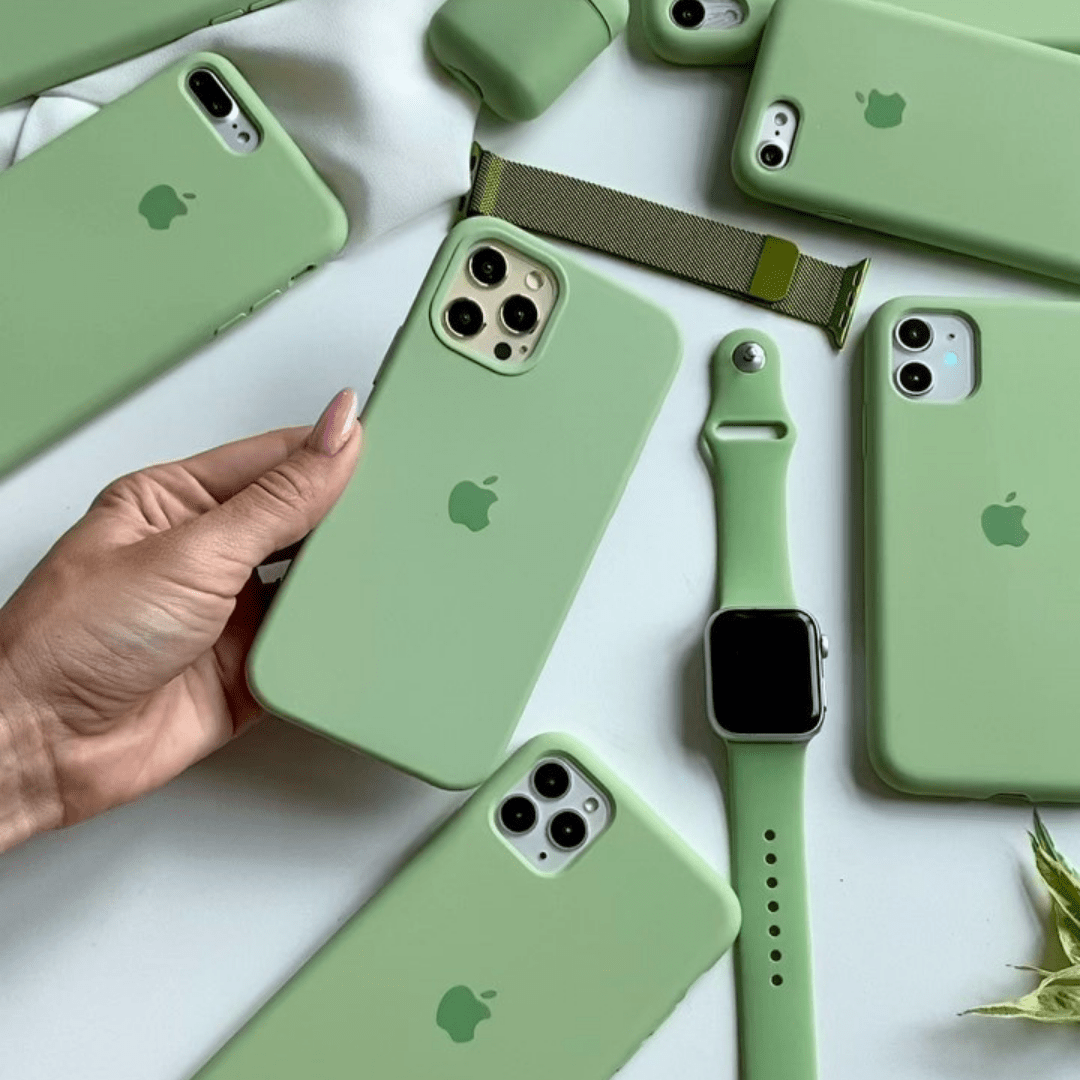 iPhone Silicone Case (Matcha Green)