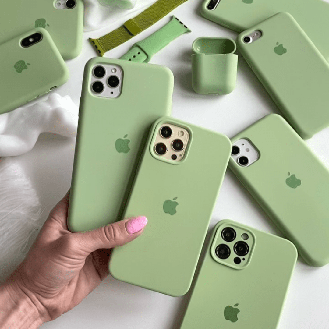 iPhone Silicone Case (Matcha Green)
