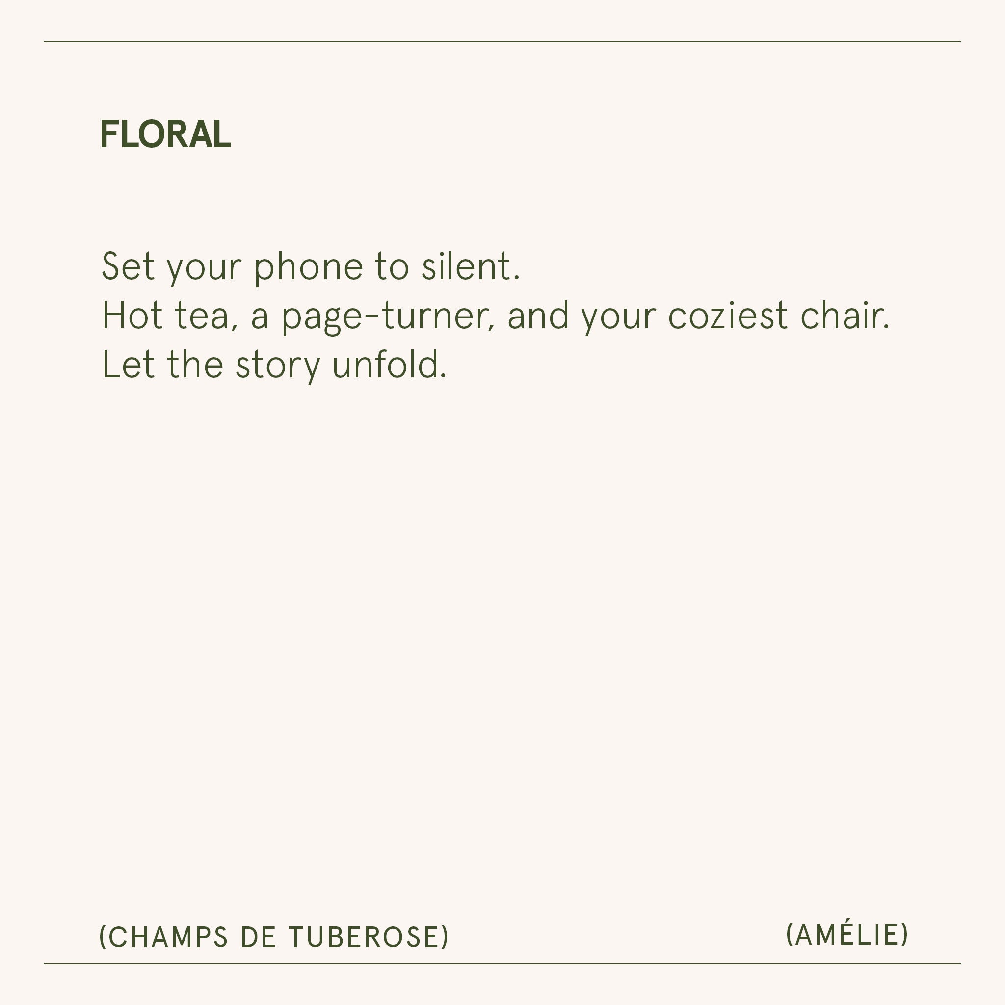 Amélie –  Champs de Tuberose Candle