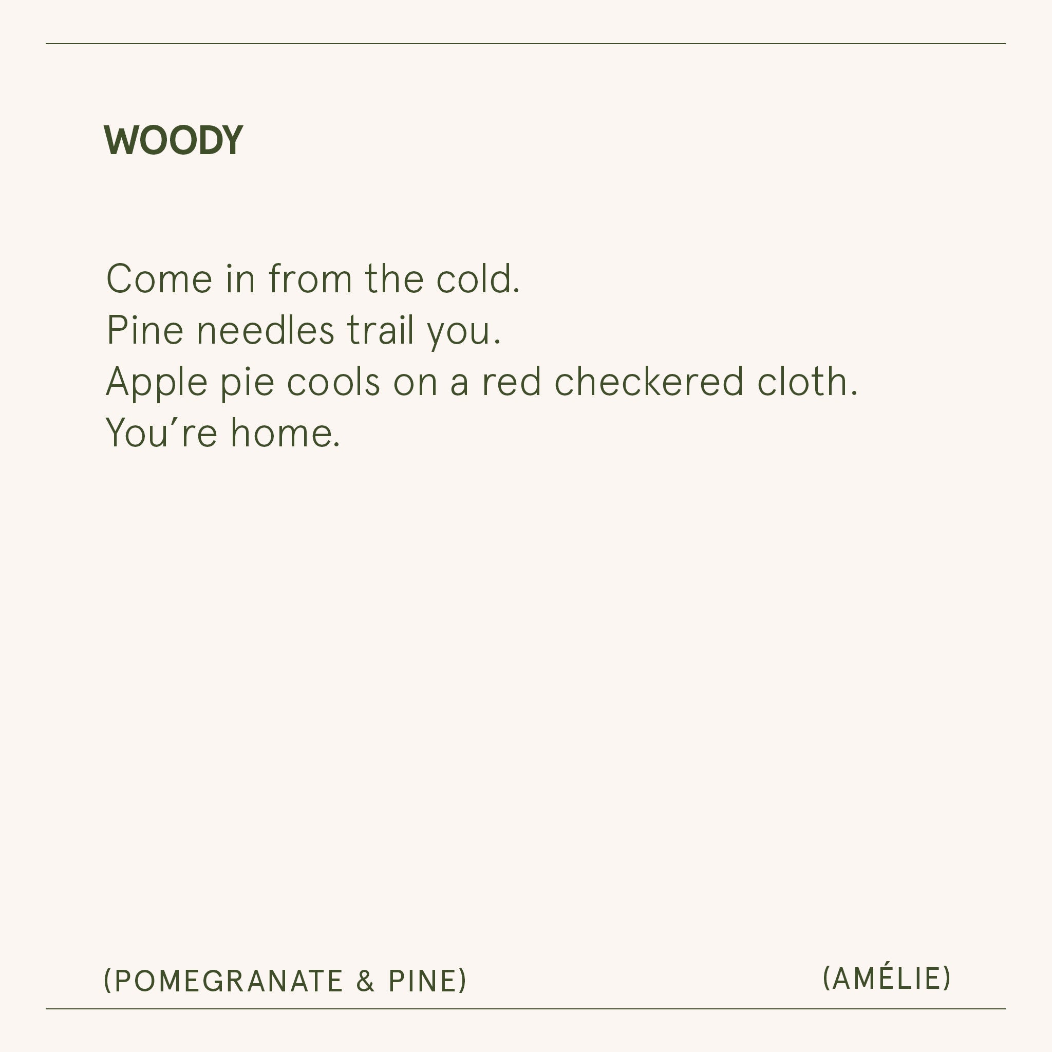 Amélie – Pomegranate & Pine Candle