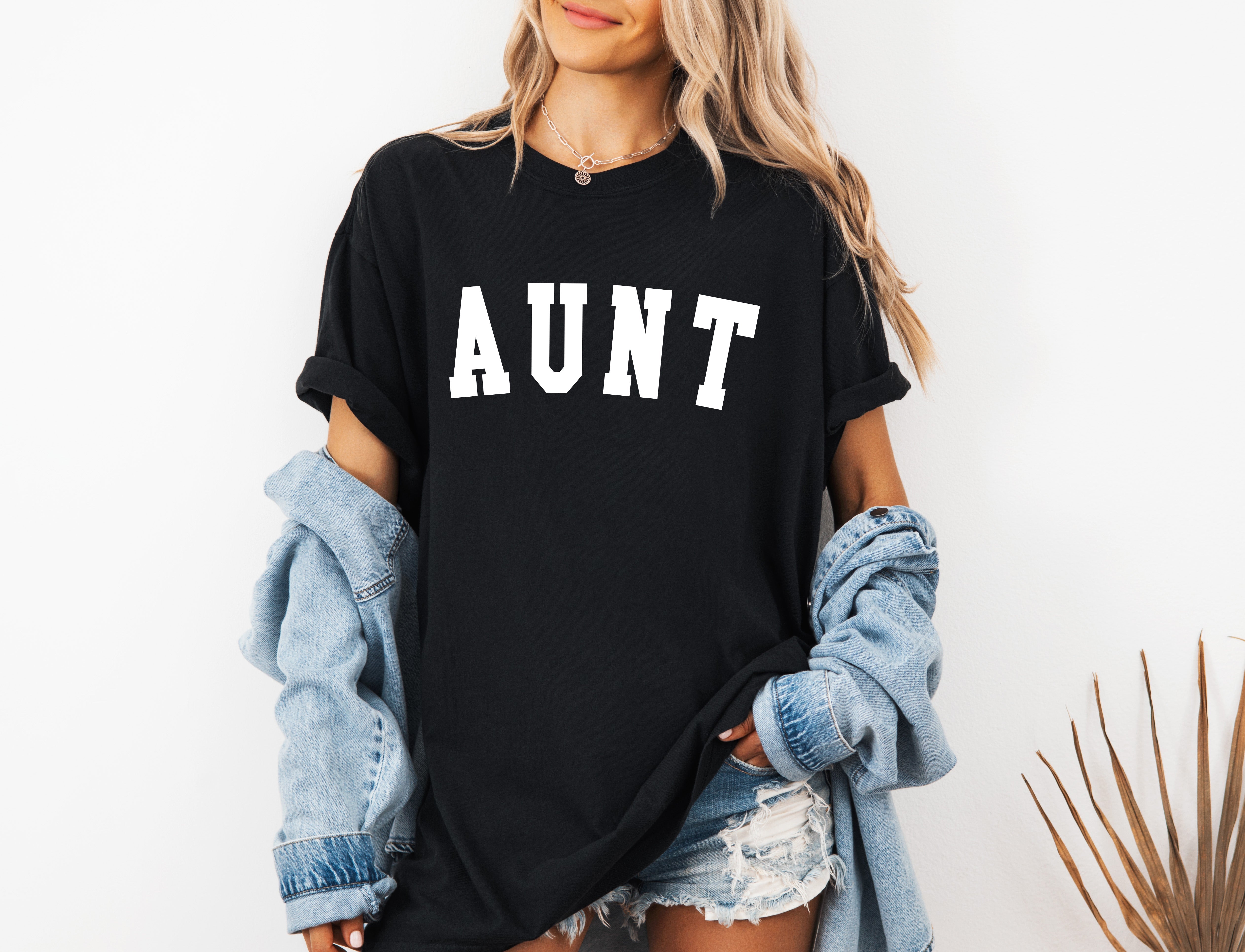 Aunt Comfort Colors Graphic Tees (Condensed font)