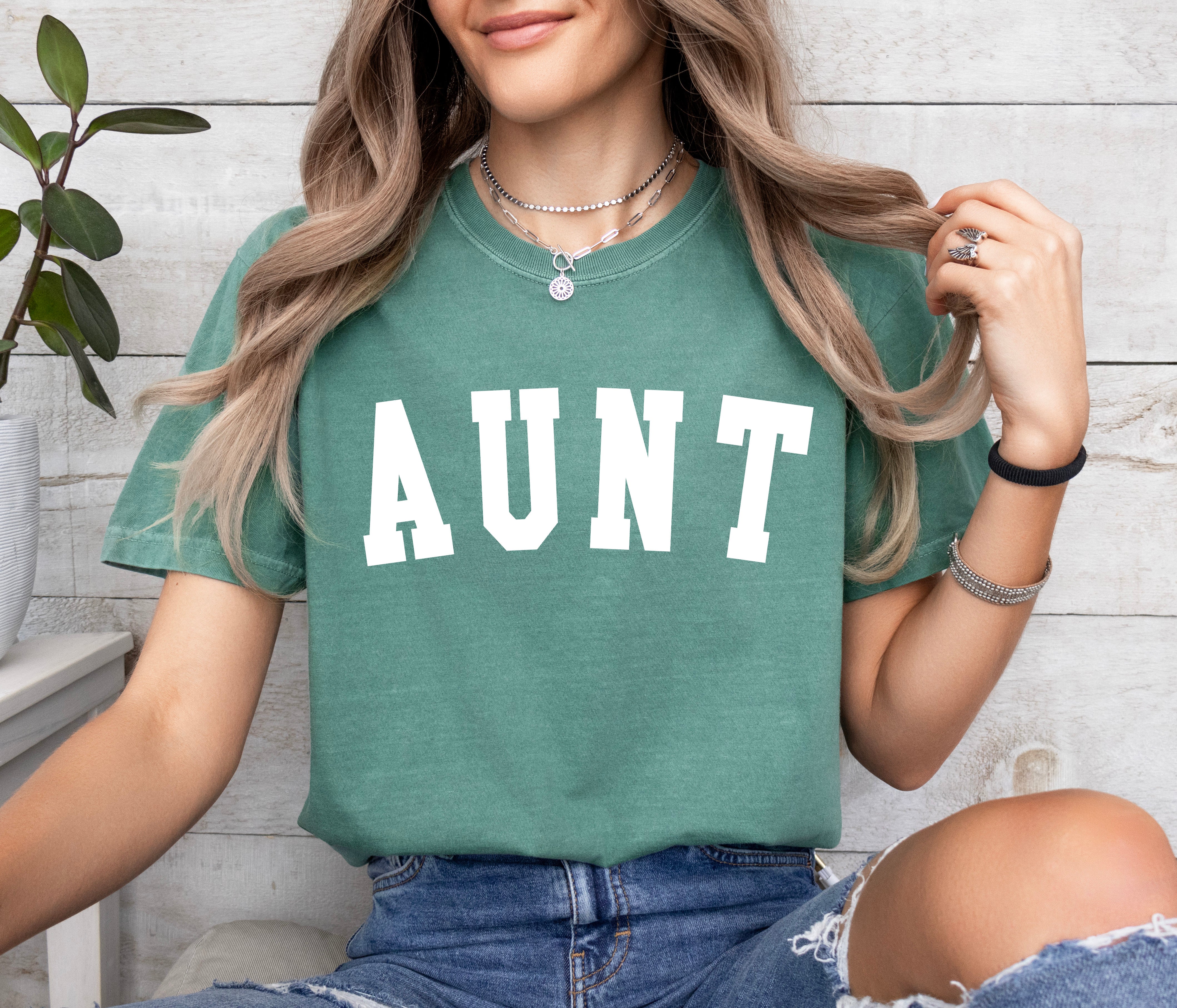 Aunt Comfort Colors Graphic Tees (Condensed font)