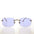 90s Simple Rectangular Rimless Sunglass - Benecia
