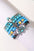 Light Blue 7pcs Boho Turquoise Beaded Bracelet Set