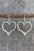 Silvery Heart Shape Hook Drop Earrings